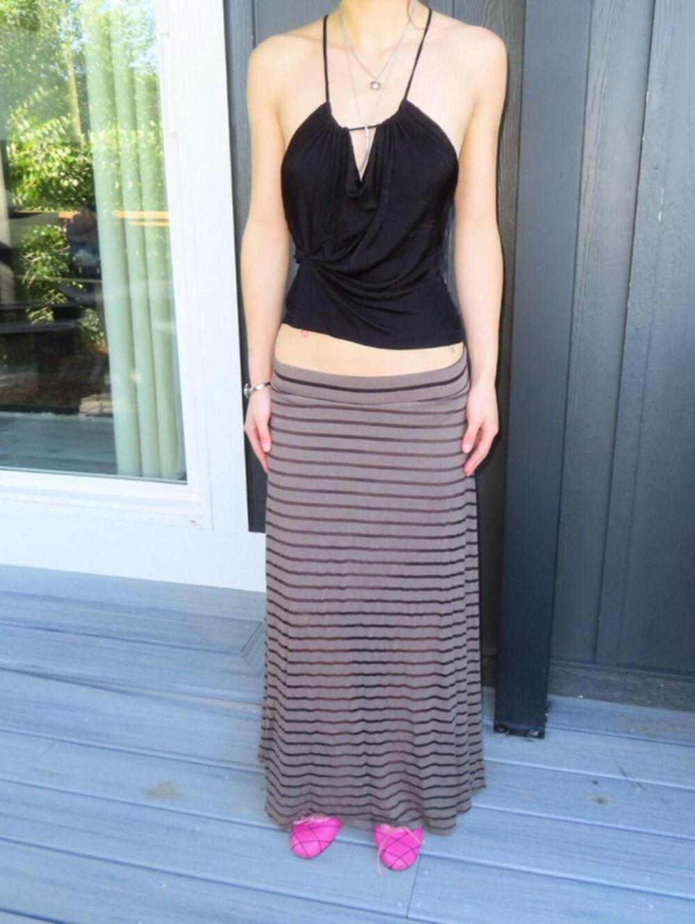 Women's Brown and Tan Skirt